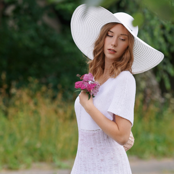 Plant-dyed cotton dress