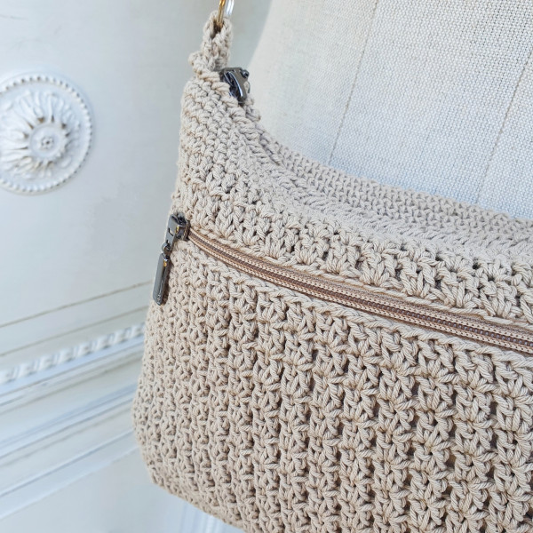 Torebka z naturalnie farbowanej bawełny