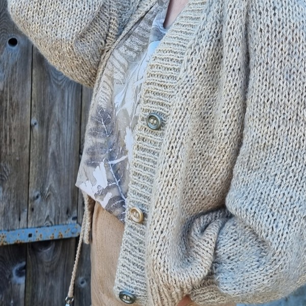 copy of Colorful wool and alpaca cardigan dyed with plants