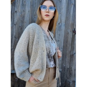 copy of Colorful wool and alpaca cardigan dyed with plants