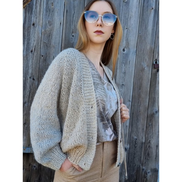 copy of Colorful wool and alpaca cardigan dyed with plants