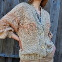 copy of Colorful wool and alpaca cardigan dyed with plants
