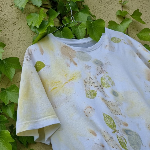 copy of Cotton t-shirt with natural ecoprint