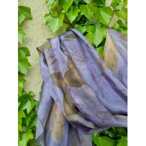 Duży, jedwabny szal pareo farbowany roślinami Duży, jedwabny szal pareo farbowany roślinami