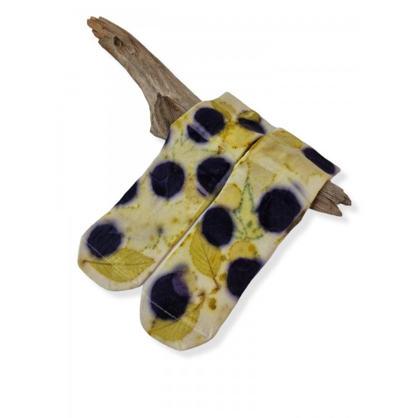 Skarpetki z merynosa farbowane naturalnie roślinami