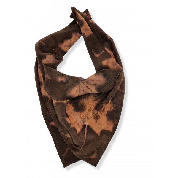 Apaszka jedwabna chustka farbowana naturalnie