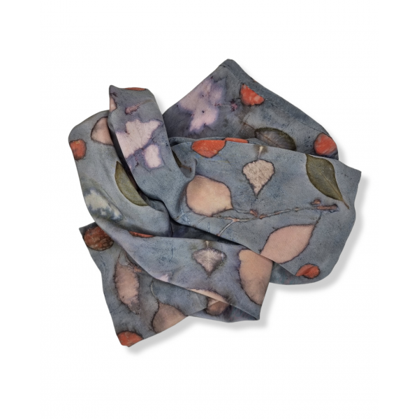 Apaszka jedwabna chustka farbowana naturalnie