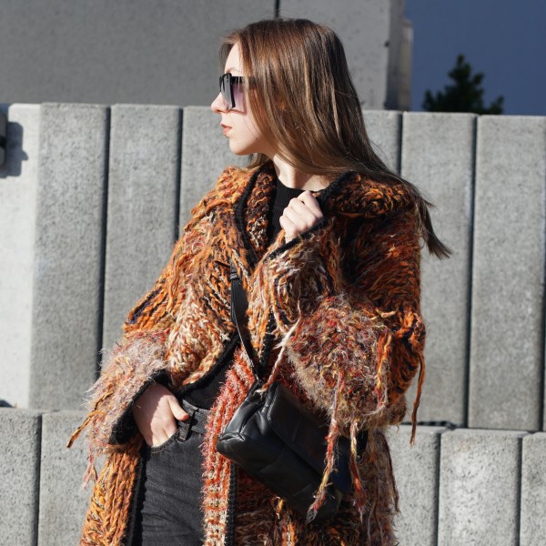 copy of Long autumn coat, wool and alpaca sweater