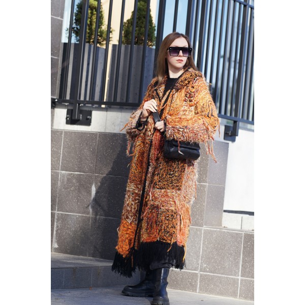 copy of Long autumn coat, wool and alpaca sweater