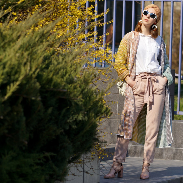 Long wool and alpaca sweater